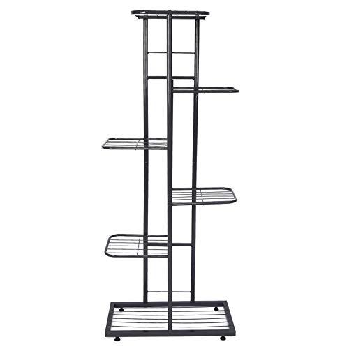 ANKROYU 6 Tier Blumenpflanzentöpfe Stand Planter Display Regal für Innengartendekoration im Innenbereich im Freien im Freien im Freien (Dunkelgrau) von ANKROYU
