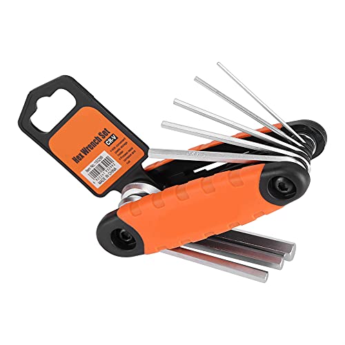 ANKROYU 8-teiliges Klapp-Inbusschlüssel-Set, Edelstahl-Inbusschlüssel-Set, Fahrrad-Reparatur-Werkzeug-Set, Sechskant-Schraubendreher-Set, Geeignet Für Beide Anfänger(C) von ANKROYU