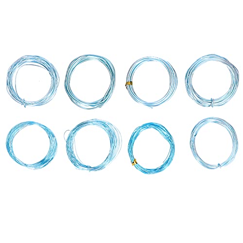 ANKROYU Aluminium Basteldraht Schmuck Perlen Draht Weiche Biegung langlebig rostfeste DIY -Handwerk Vorräte für Schmuck Making Bonsai Modellierung Blumenständer hellblau 8 Rollen 0 von ANKROYU
