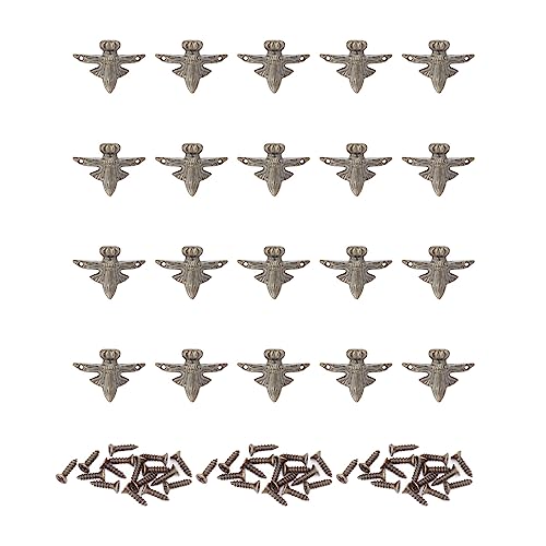 ANKROYU Antike Holzkastenbeine Exquisite Verarbeitung Zinklegungsmaterial Einzigartige Retro -Design -Dekorationseffekt hohe Festigkeit für Holzfälle Schmuckschachtel Größe 3.9x2.2x2.8cm von ANKROYU