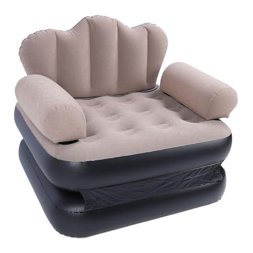 ANKROYU Aufblasbares Sofa Bett tragbares Faltbare verdickte gefockte PVC -PVC -Couch -Matratze für Heimreisen Camping Kaffee Farbe große Größe 200 kg Kapazität von ANKROYU