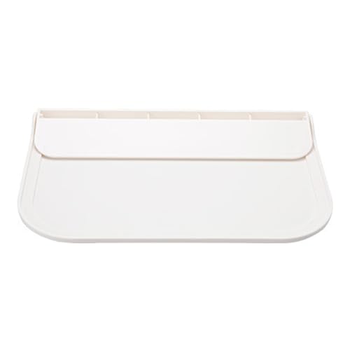 ANKROYU Badezimmer schwimmendes Regalwand montiert Faltbare Platz sparende Regal für Handtücher Toilettenartikel Aufbewahrung Plastik Weiß 30 cm (Kleines Weiß) (L weiß) von ANKROYU