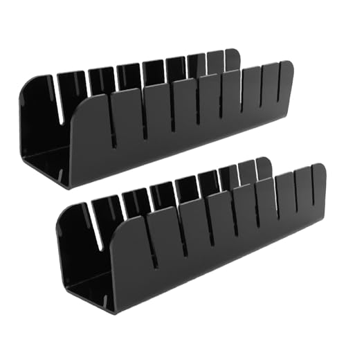 ANKROYU Baseball Cap Stand Acrylic Premium Sturdy Spar -Hut Organizer Display Rack für Heimgeschäfte Schlafzimmer Wohnzimmer Schrank 2pcs Set 30 x 7,5 x 7 cm (Klar) (Schwarz) von ANKROYU