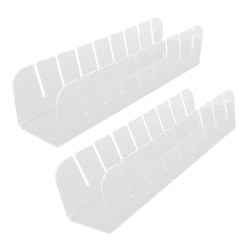 ANKROYU Baseball Cap Stand Acrylic Premium Sturdy Spar -Hut Organizer Display Rack für Heimgeschäfte Schlafzimmer Wohnzimmer Schrank 2pcs Set 30 x 7,5 x 7 cm (Klar) von ANKROYU
