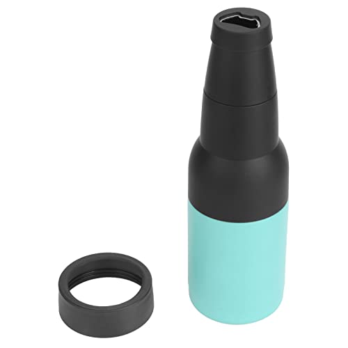 ANKROYU Bierflaschenkühler mit Flaschenöffner, Edelstahl 304 Doppelwandig Isolierflasche mit Rutschfestem Öffner für Getränke, Kühler für Dosen und Flaschen (Grün) von ANKROYU