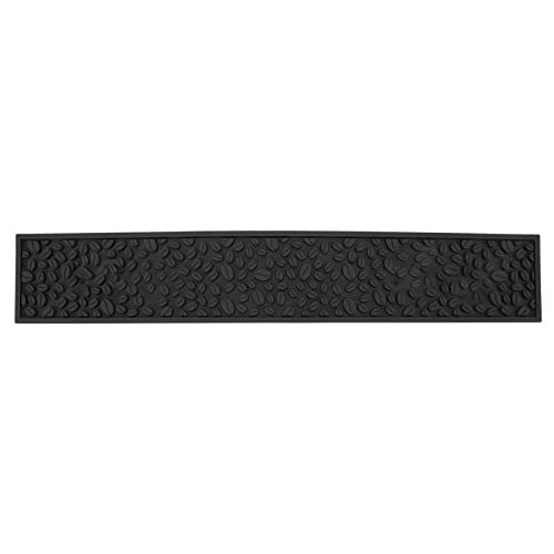 ANKROYU Coffee Bar Matte Heavy Duty PVC Silikon Nicht -Schlupf - -Widerstandsmatte für Coffee Shop Restaurant Bar Counter Küchenzubehör 60x10 cm große Größe (Schwarz) von ANKROYU