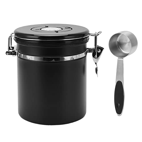 ANKROYU Coffee Bean Storage Airtight Container Stainless Steel Coffee Canister with Date Tracking and 30ml Spoon for Fresh Coffee Beans Storage 304 Stainless Steel Durable Design (1,5 l) von ANKROYU