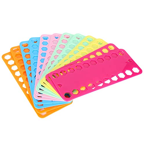 ANKROYU Cross -Stitch -Gewinde Organizer Kunststoff FLOSS FINDERFABE WIGNING TOMM 20 Löcher wiederverwendbare Stickereien für das Nähen von Handwerkskräften 12PCS Multicolor 19,5 x von ANKROYU