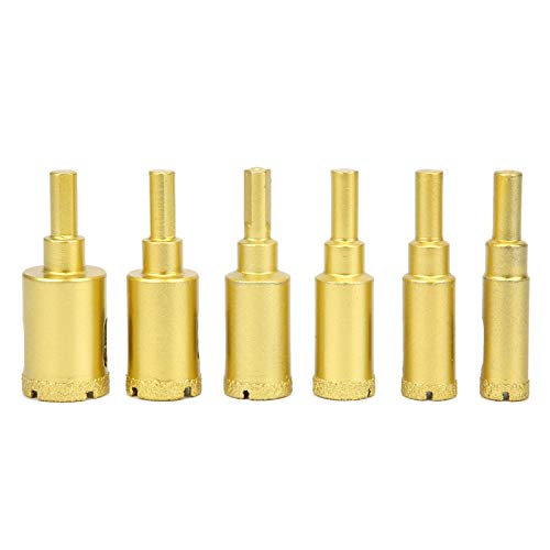 ANKROYU DIAMOND LOLE DRILL BIT SET HOHE LEISTUNG FÜR MARBEL GLAS KERAMIK BETON KÜNSTLICHER STEIN BRAZING PROZESS GOLDEN FARBE 6PC 14MM BIS 25MM von ANKROYU