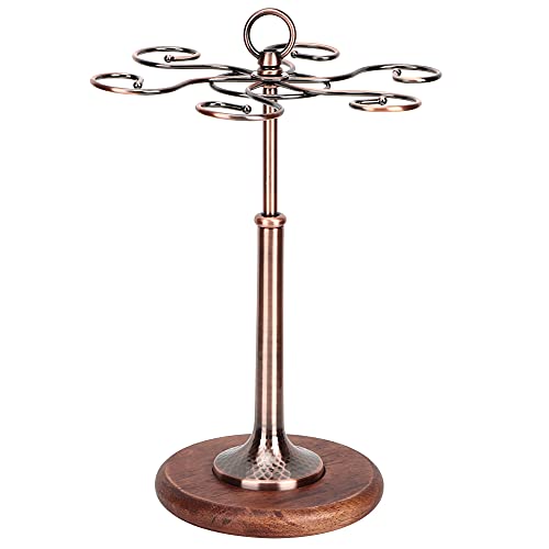 ANKROYU Desktop Iron 6 Flaschen Weinbecher Rack Glashalter Display Regal Organizer Dekoration (Alte Bronze) von ANKROYU
