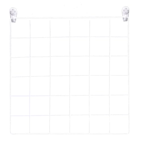 Drahtraster Panel Organizer weiße Eisen Mesh Wandlager Rack Photo Display Regal Hanging für Home Office 30x30 cm von ANKROYU