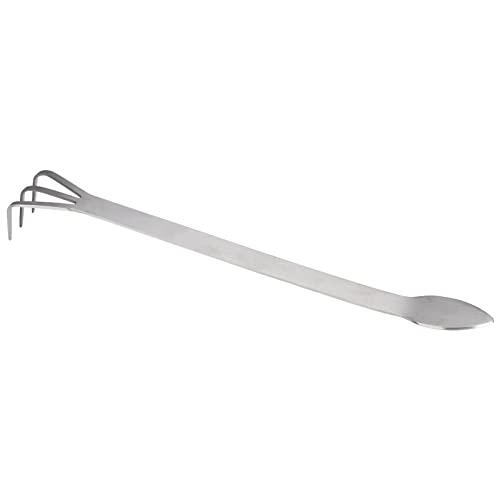 ANKROYU Edelstahl Bonsai Werkzeug Wurzel Rake Spatel 2 in 1 Multifunktionales Gartenwerkzeug Ergonomischer Anti -Schlupf -Griff für Bonsai -Enthusiasten Anfänger Silber 23 cm von ANKROYU
