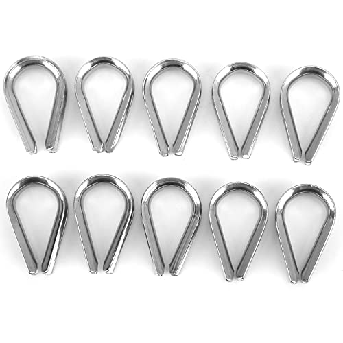 ANKROYU Edelstahl-Bootsseil-Klemmen Marine-Fingerhüte-Clip 4mm Kabel-Schutzhülle für sichere Takelage-Angel geräte und industrielle Anwendungen langlebig rost beständig leicht ANKROYU Edelstahl-Bootsseil-Klemmen Marine-Fingerhüte-Clip 4mm Kabel-Schutzhülle für sichere Takelage-Angel geräte und industrielle Anwendungen langlebig rost beständig leicht von ANKROYU