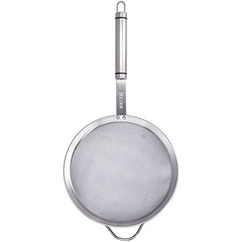 ANKROYU Edelstahl -Colander -Löffel 304 Hochleistungsschlitzlöffel mit Antiscalding -Griff zum Kochen des Filters pflücken Gemüse und Küchengebrauch (18 cm) von ANKROYU