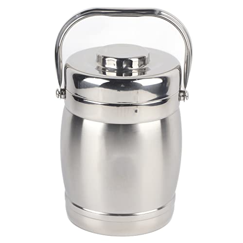 ANKROYU Edelstahl Isolierte Lunchbox Thermal Box Doppelschicht Vakuumisolierung Lebensmittelbehälter für Erwachsene Studenten Büroangestellte 3 Fächer Leckdosendesign (2,0 l Vakuumhebungstopf) von ANKROYU