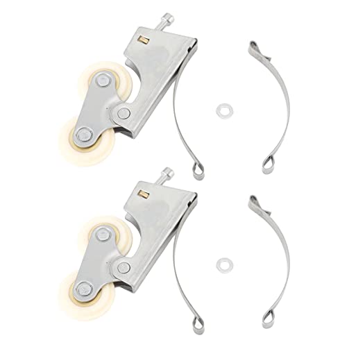 ANKROYU Edelstahl Kleider schrank Schiebetür Riemens cheibe Silent Smooth Rollen für Schrank Badezimmer Wasserdicht Rostfrei Heavy Duty 2PCS Ersatz Hardware (Konvex) von ANKROYU