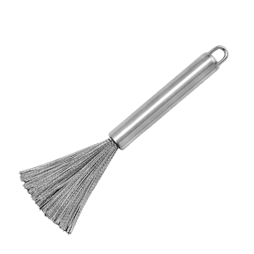 ANKROYU Edelstahl Pot Pinsel Heavy Duty 20 cm langes Griff Küchenreinigung Pinsel für Töpfe Pfannenschalen Kochgeschirr Scheuerschale Waschanlage Haltbarer rostbezogener 304 Edelst von ANKROYU