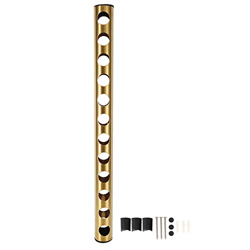 ANKROYU Edelstahl -Wandmontage Wine Rack Halter vertikaler Platz sparendes Design für Heimküchenbar Restaurant Silber Gold 8 Löcher 12 Löcher Optional (8 Löcher aus Edelstahl 8) (Goldene 12 Löcher) von ANKROYU