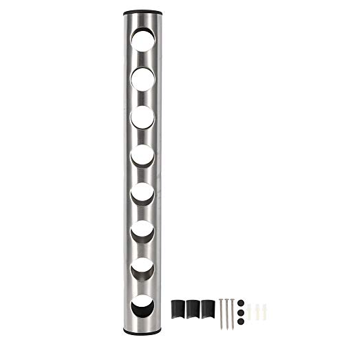 ANKROYU Edelstahl -Wandmontage Wine Rack Halter vertikaler Platz sparendes Design für Heimküchenbar Restaurant Silber Gold 8 Löcher 12 Löcher Optional (8 Löcher aus Edelstahl 8) von ANKROYU