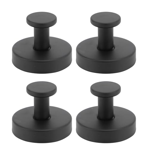 ANKROYU Edelstahlsaugne -Tasse Haken Hochleistungsstarke Saughöhle wasserfestes Handtuchkleiderbügel für Badezimmer Küche Dusche 4 Pack (Gold) (Schwarz) von ANKROYU