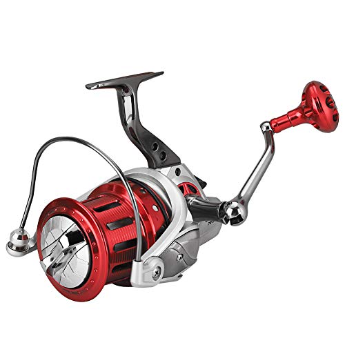 ANKROYU Fischerei Rollen Spinnrollen Meeresfischerrad großer Metalllinie Tasse 18 Welle gefalteter Griff linke rechte Hand austauschbares glattes Zahnradverhältnis TS8000 TS10000 S (TS8000) von ANKROYU