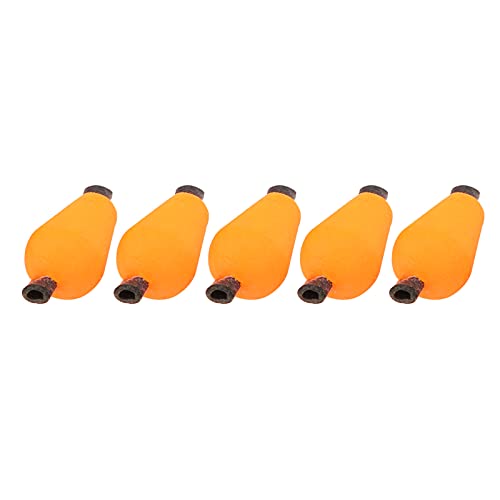 ANKROYU Fly Fishing Float Foam Tear Drop Strike Indicator Leichter hoher Auftrieb Wasser tropfen Float für Fliegen fischen Orange Gelb 5 Stück Set (Orange) von ANKROYU