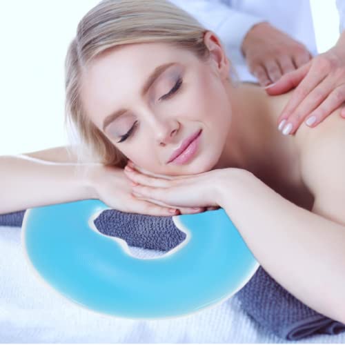 ANKROYU Gel Cushion Kissen Gel Massagekissen Kopf Gel Kissen Kissen Mit Gesicht Gesichts Massager Massagebett Gesichtskissen Massage KopfstüTze Bett von ANKROYU