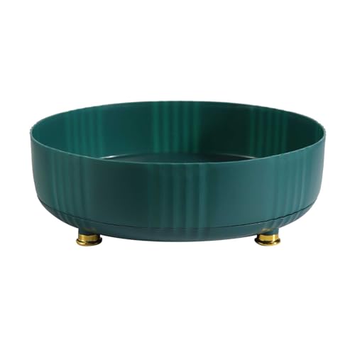 ANKROYU Gewürz-Organizer, um 360 Grad drehbar, hochwertiger Drehteller aus Kunststoff, Aufbewahrungstablett für Küchenschränke, Frisiertische, 28 x 9 cm, Regal mit großer Kapazität (Grün) von ANKROYU