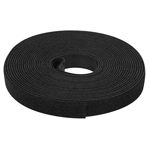 ANKROYU Haken- und Schleifenklebebandbefestigungselement Starke wiederverwendbare einstellbare Nylongurt für Camping -Wanderausrüstung im Freien Schwarz 15 mm x 5 m Länge Langbares von ANKROYU