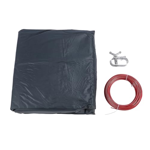 ANKROYU Hochleistungs -Winterpool -Abdeckung über gemahlenem kaltem UV -resistenten Schwimmbadabdeckung für Außenpools mit Stahlkabel und Winden 1200 -Zoll -PE -Material (Typ b) von ANKROYU