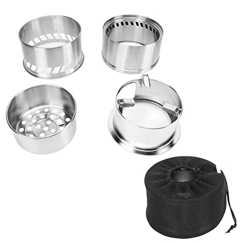 ANKROYU Holzbrenner Campingofen Edelstahl tragbarer Rucksackholz Holzofen mit Aufbewahrungsbeutel für Zeltheizung BBQ Outdoor Cooking Wandern ANKROYU Holzbrenner Campingofen Edelstahl tragbarer Rucksackholz Holzofen mit Aufbewahrungsbeutel für Zeltheizung BBQ Outdoor Cooking Wandern von ANKROYU