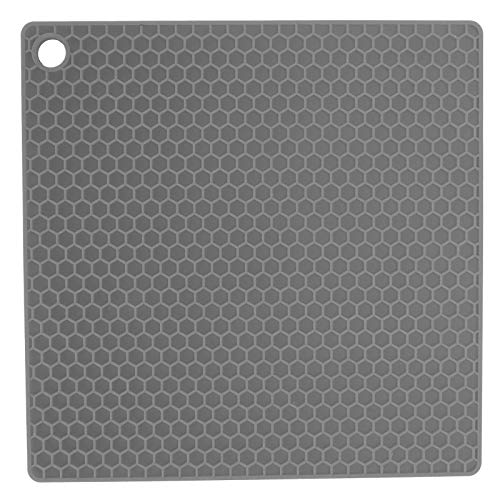 ANKROYU Isolationspad Lebensmittelqualität Silikon beständige Nicht -Schlupf -Mikrowellenofenmatte für Küchenarbeitsplatte Esstisch 17x17cm (Rot) (Gelb) (Blau) (Grün) (Grau) von ANKROYU