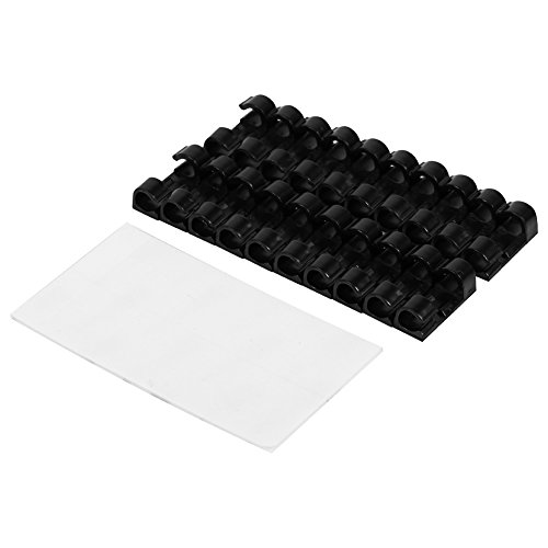 ANKROYU Kabel Drop Cliphalter Organizer Hochwertiges ABS -Eco -freundliche langlebige Drahtmanagementklemme mit doppelter Klebstoff für Home Office Schreibtisch Wand Schwarz weiß t (Weiß) (Schwarz) von ANKROYU