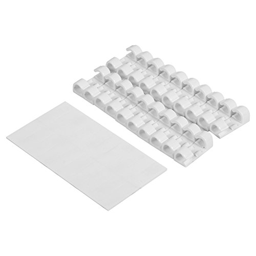 ANKROYU Kabel Drop Cliphalter Organizer Hochwertiges ABS -Eco -freundliche langlebige Drahtmanagementklemme mit doppelter Klebstoff für Home Office Schreibtisch Wand Schwarz weiß t (Weiß) von ANKROYU