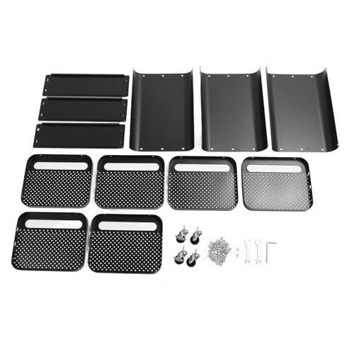 ANKROYU Küchenlagerregal Edelstahl Mobile Regale Einheit Wagen Großkapazität Multifunktionaler Versorger Organizer Regal mit 360 n für Küchen Wohnzimmer Büro (Mit Top -Board) (Ohne Top -Board) von ANKROYU