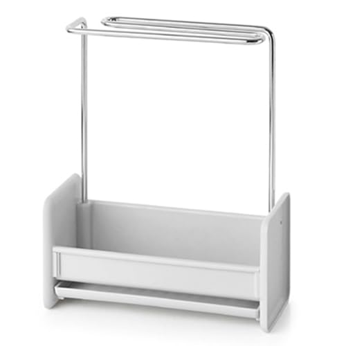 ANKROYU Küchenspüle Schwammhalter Mehrzweck Edelstahl -Spüle Trocknungsregal Organizer für die Küchenarbeitsplatte Einfach zu installierter Design von ANKROYU