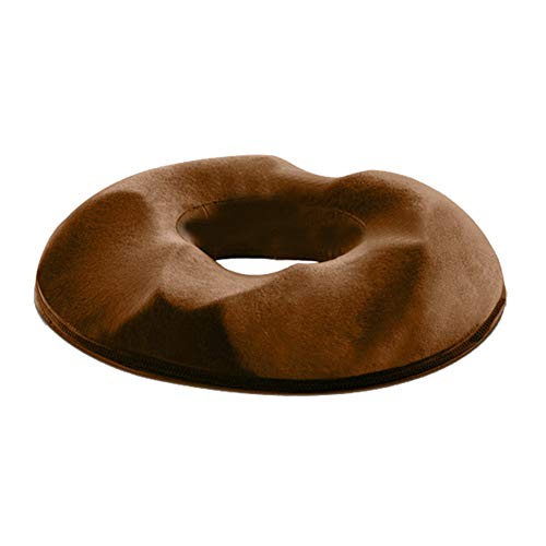 ANKROYU Memory Foam Donut Kissen Kissen orthopädische Sitzpolster Drucklinderung Bequeme Unterstützung für Rückenschmerzen Hämorrhoiden Schwangerschaft Bauchbein Bürostuhlwagen Rol (Mokka) von ANKROYU