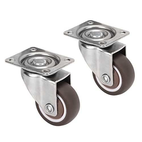 ANKROYU Metallrollen Schwenkplatte Caster Industrielle Schwerlast für Möbel und Ausrüstung langlebiger Rackbeschichtung Chrom Anti -Skid -Kratzer -Resistant 2pcs 33 Pfund Lastlager von ANKROYU