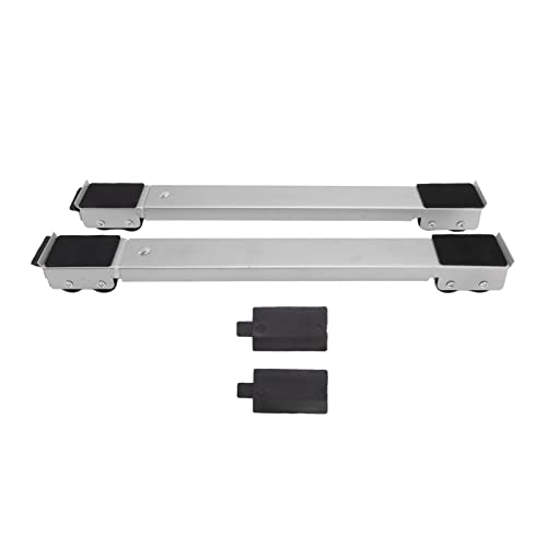 ANKROYU Mobile Roller -Halterung Hochleistungsmöbel Appliance Moving stehen für Kühlschrank Waschmaschine Geschirrspüler Sofa Eisenmaterial 2 Sätze 45 x 5 x 4 cm (Silber) von ANKROYU