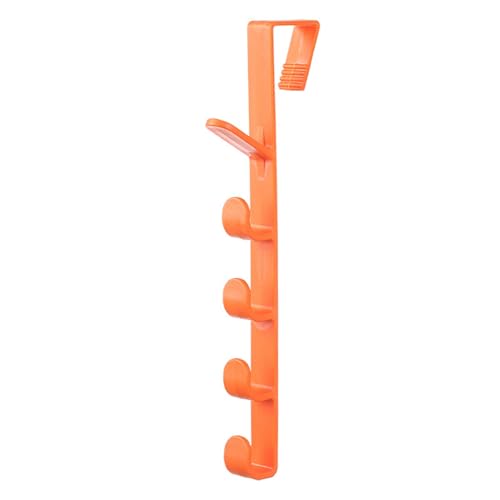 ANKROYU Moderne, stark belastbare Türhaken-Garderobe für Schlafzimmer, Wohnzimmer, Eingang (Weiß) (Schwarz) (Orange) von ANKROYU
