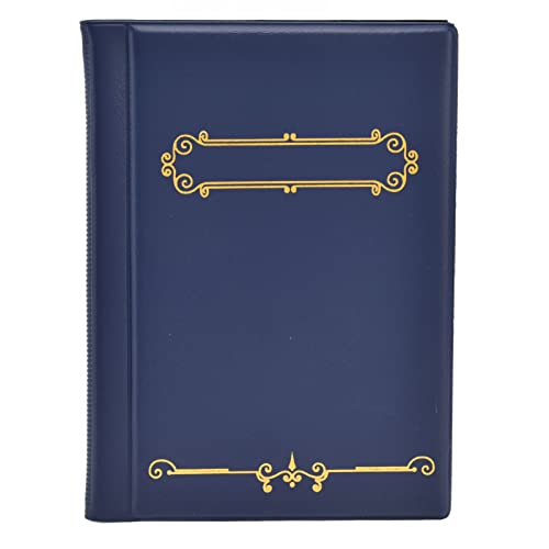 ANKROYU Münzkollektion Buch große Kapazität Anti -Schlupf -Design Gute Wasserwiderstand 120 Taschen Münzhalter zur Sammlung Verwenden Sie haltbarer PU -Material transparenter Film (Blau) von ANKROYU