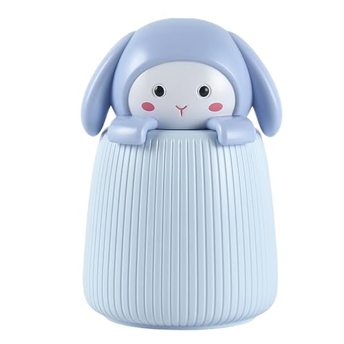 ANKROYU Netter Luftbefeuchter 350 ml tragbarer USB -Auto -Luftbefeuchter großer Nebelausgang mit Aromatherapiefunktion für Home Office Travel Abs White (Blau) von ANKROYU