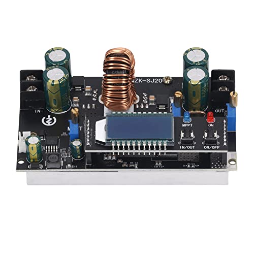 ANKROYU Netzteilplatine, LCD-Display aus Aluminiumlegierung, Solar 300 W automatisches Step-Down-Boost-Modul, automatische Step-Down-Boost-Platine zum Laden von ANKROYU
