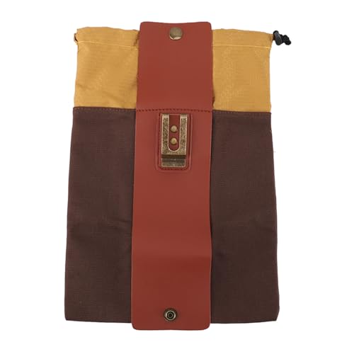 ANKROYU Obstgarten-Pflücktasche, Canvas-Leder, zum Aufhängen an der Taille, Obsterntetasche, tragbar, Abriebfest, für den Außenbereich, große Kapazität, langlebig, multifunktional, (Braun) von ANKROYU