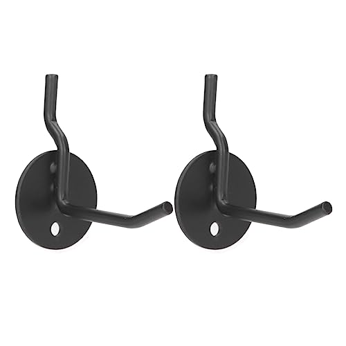 ANKROYU Pegboard -Haken Metall -Wandregal -Display Haken Hochleistungsstart haltbarer räumlich geretteter gebogenen Haken für Camping -Barbecue 2pcs Iron Glossy Finish im Freien (Schwarz) von ANKROYU