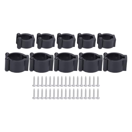 ANKROYU Pool Cue Halter Klemme Wandmontage Kunststoff Billard Cue Clip Angelrute Aufbewahrung Snooker Stick Organizer 17mm 24mm 10 Pack von ANKROYU
