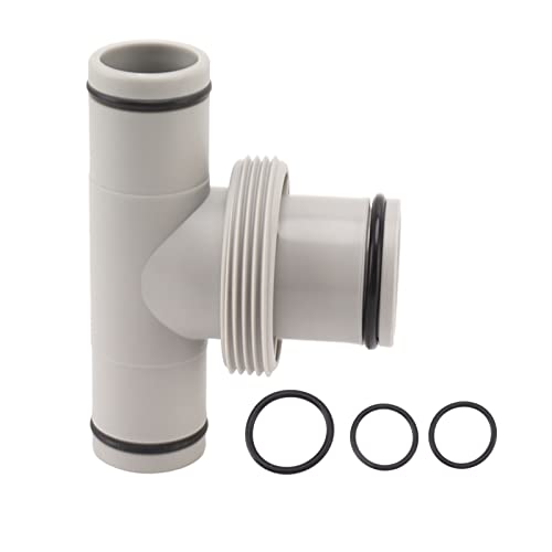 ANKROYU Poolschlauch -Adapter T Form Gewindeanschluss 1,5 Zoll bis 1,25 Zoll Schwimmbad Pumpe Schlauchschlauchanpassung Haltbarer Kunststoff für oberirdische Eingrenzenpools Wartun von ANKROYU