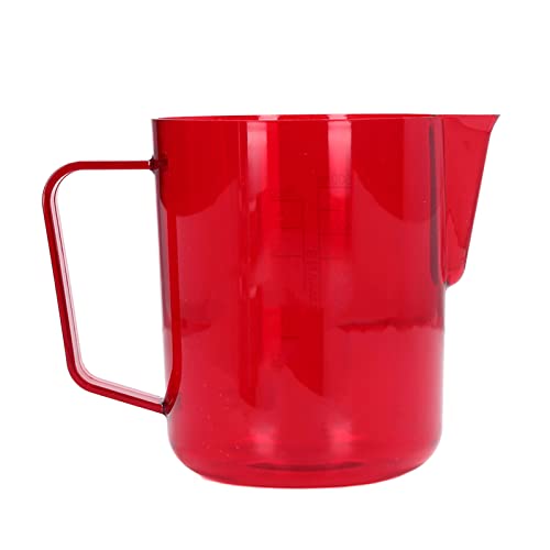 ANKROYU Premium Acrylic Coffee Pitcher Milk Frothing Jug With Eagle Mouth Spout 600ml Durable Barista Style Milk Frother Cup For Latte Art And Hot Beverages (Rot) von ANKROYU
