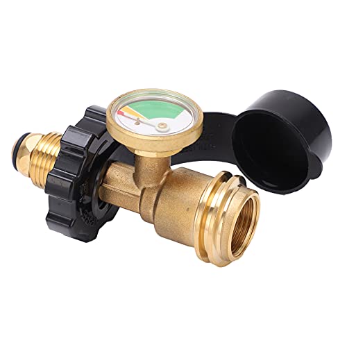 ANKROYU Premium -Messingpropan -Tankadapter Pol zum QCC1 -Wandler mit Glühen im Dunklen Druckmessgerät für das Camping im Freien Grill Grillgrill Grillstabs -Benzentankventilanbau ANKROYU Premium -Messingpropan -Tankadapter Pol zum QCC1 -Wandler mit Glühen im Dunklen Druckmessgerät für das Camping im Freien Grill Grillgrill Grillstabs -Benzentankventilanbau von ANKROYU