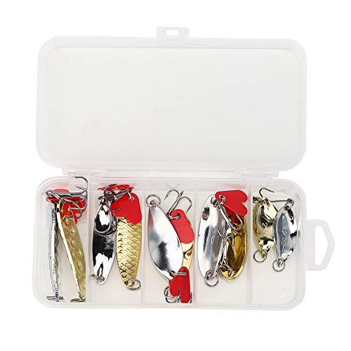 ANKROYU Profession elle Angel köder Kit 10 Stück harte künstliche Köder mit scharfen Haken für Süßwasser-Salzwasser-Angeln vibrierende Farben reflektierende Oberflächen haltbare Me (XLT-1) von ANKROYU